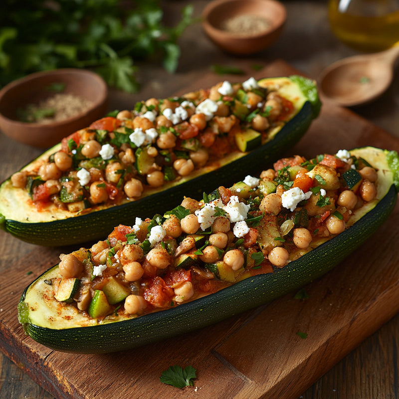 Mediterranean Stuffed Zucchini Boats