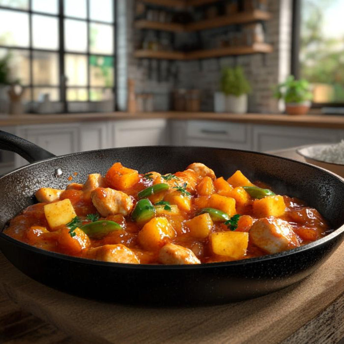 Spicy Peach Chicken Skillet