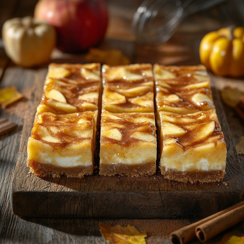 Cinnamon Apple Butter Cheesecake Bars