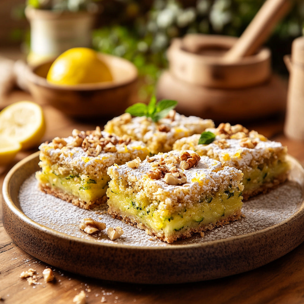 Zesty Lemon Zucchini Bars