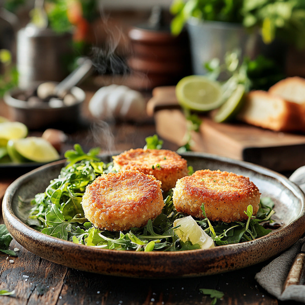 Crispy Cornmeal Salmon Cakes