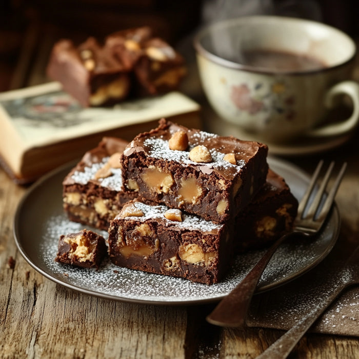 Decadent Snickers Brownies