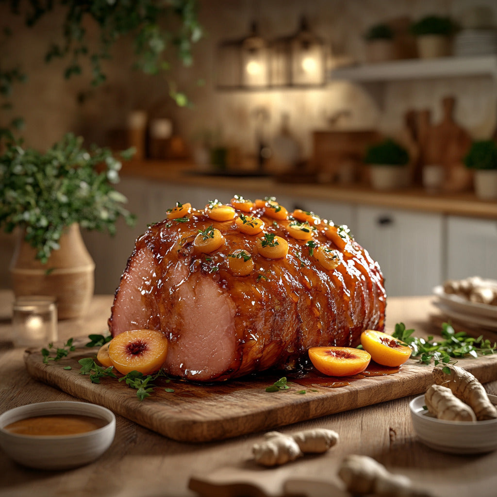 Peach-Ginger Glazed Ham