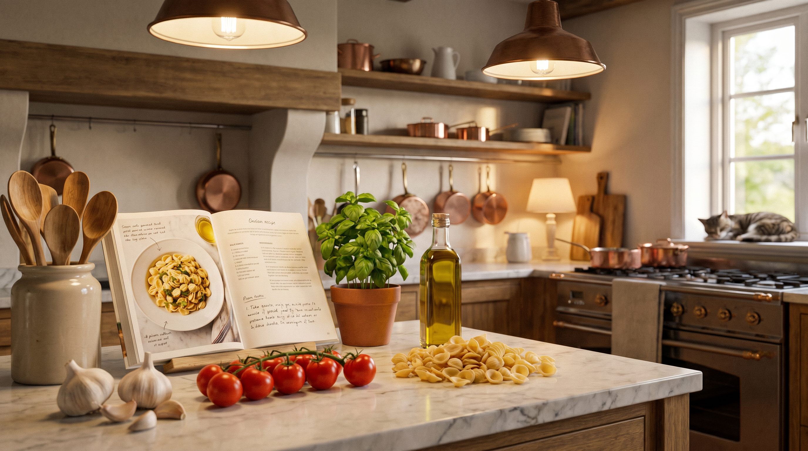 A spread of fresh whole foods and ingredients representing recipe planning and cooking